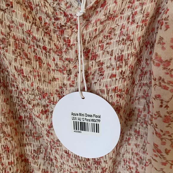 Polly BNWOT Azure floral dress holiday dress long sleeve dress - Picture 6 of 6